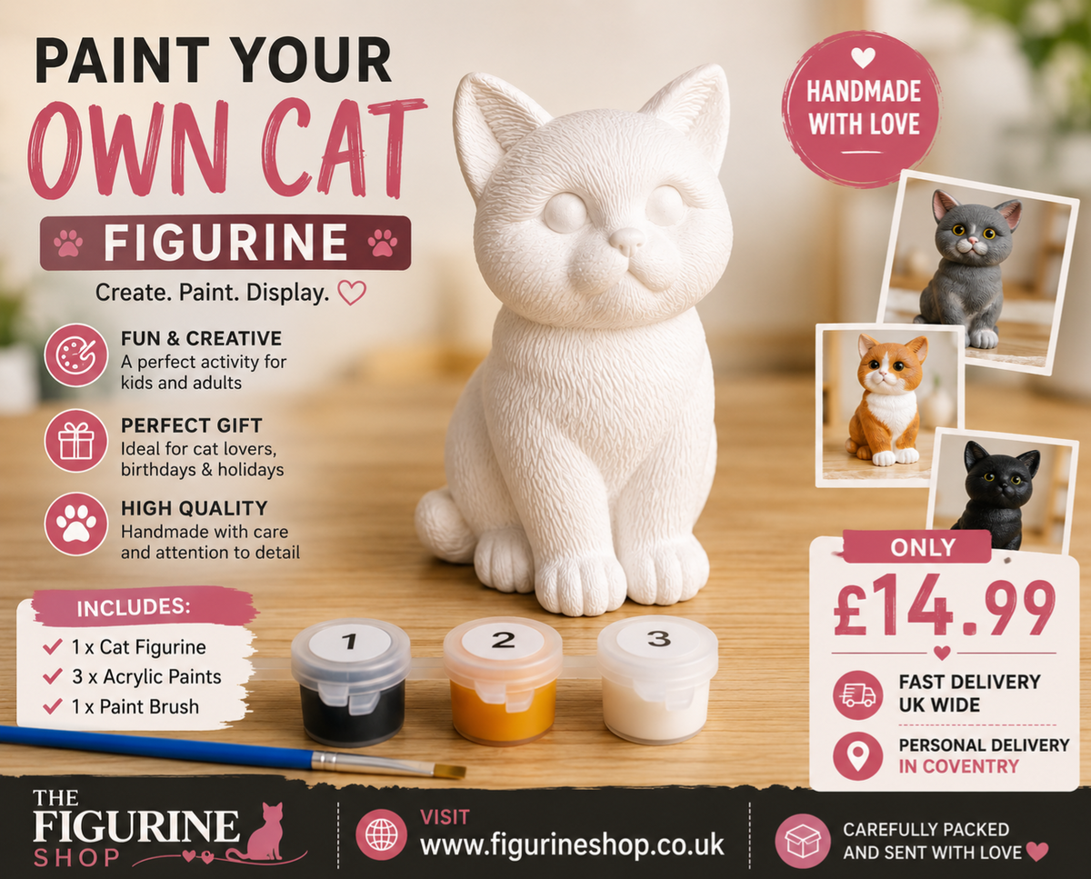 Paint Your Own Cat Figurine for Kids – Pick Your Colours, Paint Your Cat & Make It Yours! 🎨🐱