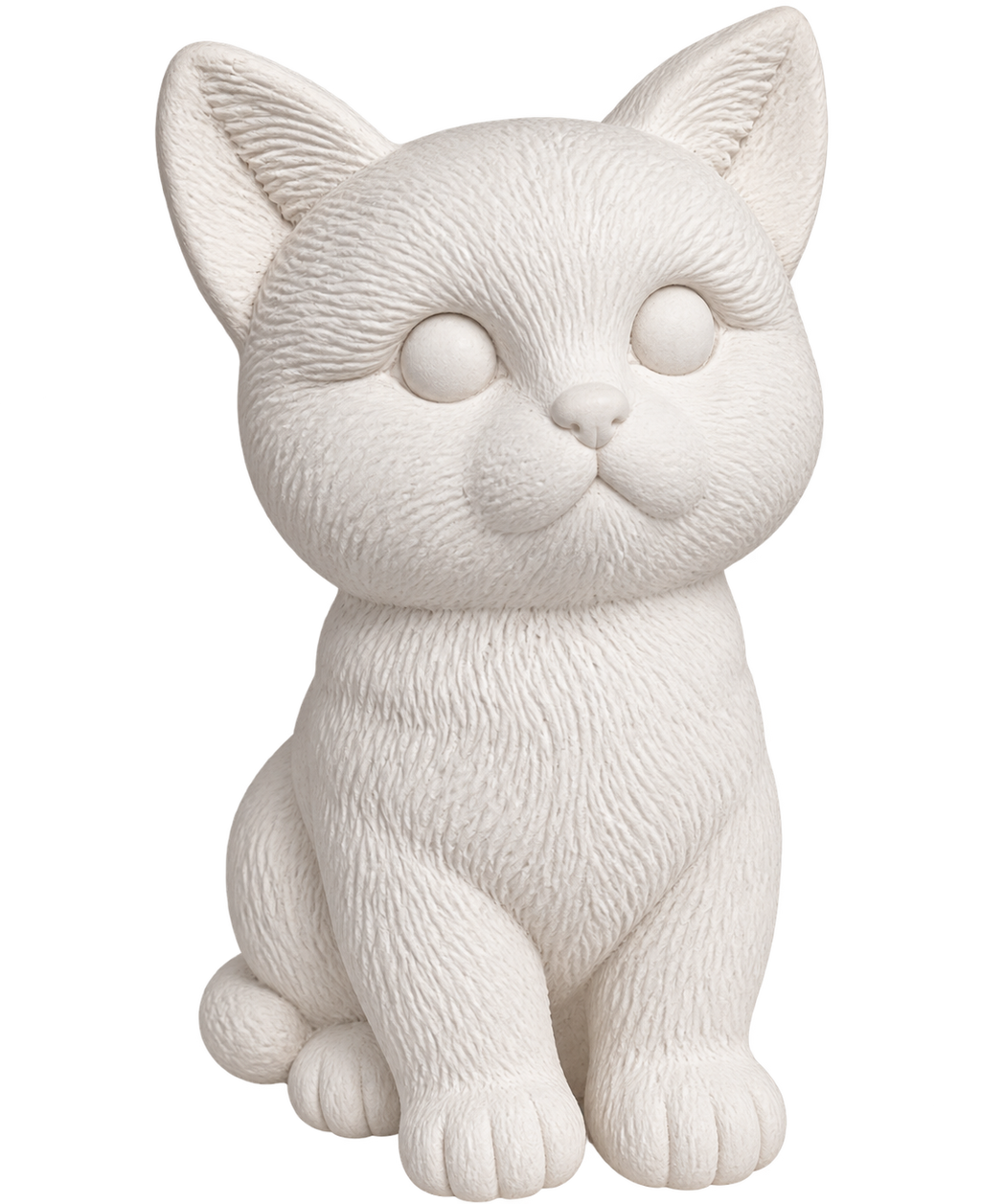 Cat Figurine – White Decorative Cat Statue  Home Décor