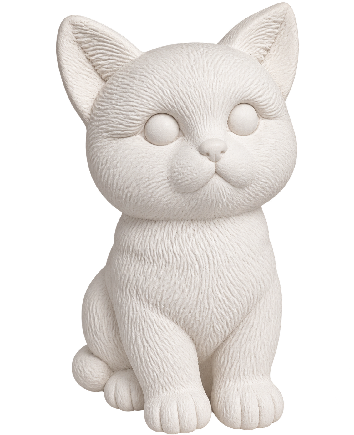Cat Figurine – White Decorative Cat Statue  Home Décor