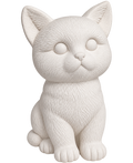 Cat Figurine – White Decorative Cat Statue  Home Décor