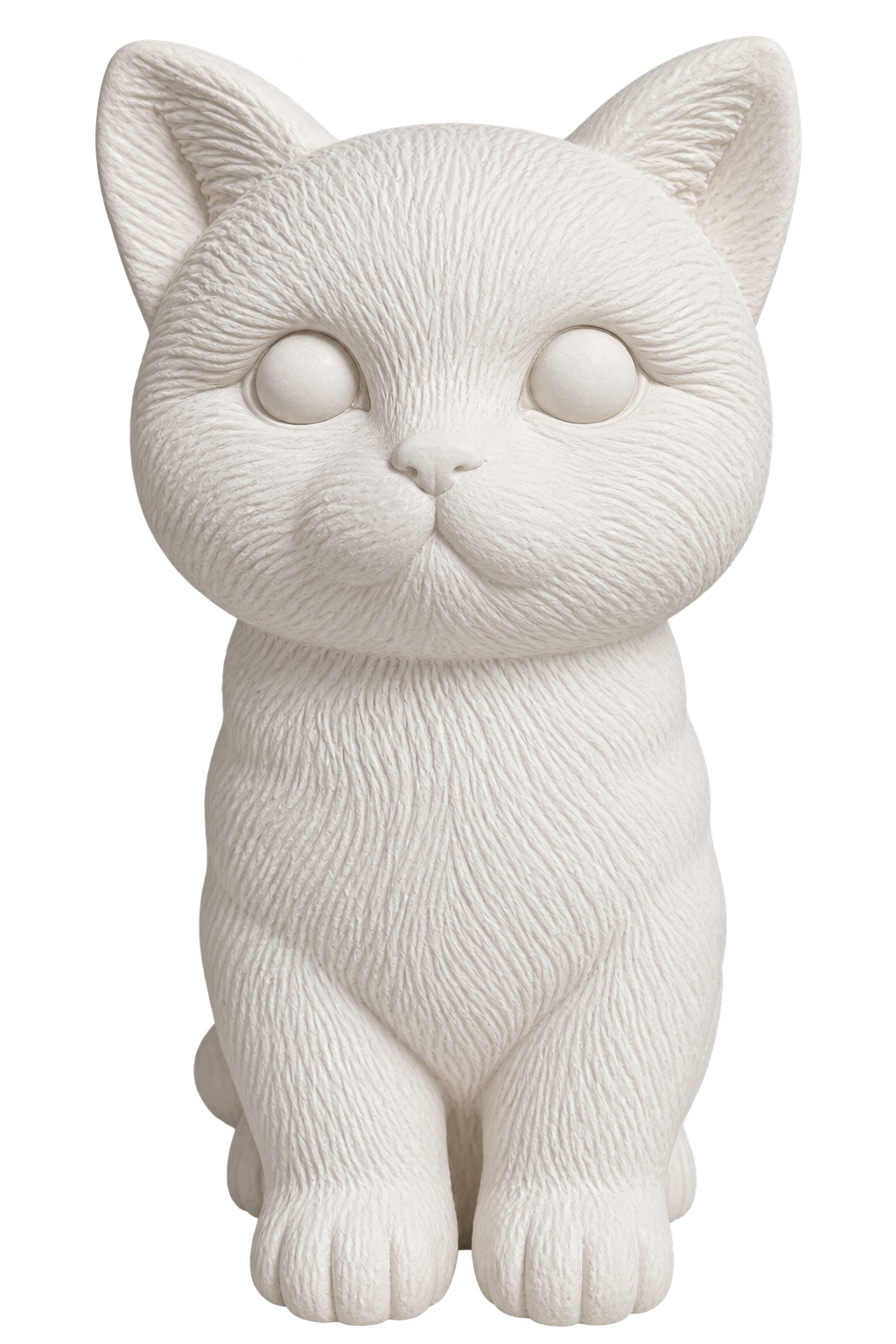 Cat Figurine – White Decorative Cat Statue  Home Décor
